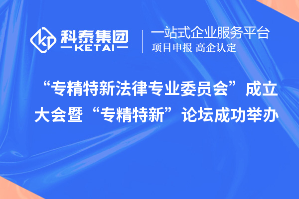 “专精特新法律专业委员会”成立大会暨“专精特新”论坛成功举办