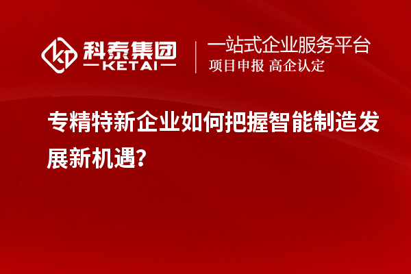 专精特新企业如何把握智能制造发展新机遇？