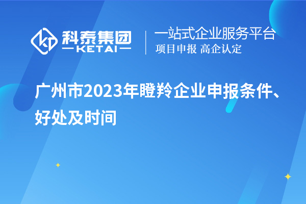 广州市2023年瞪羚企业申报条件、好处及时间