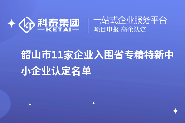 韶山市11家企业入围省专精特新中小企业认定名单