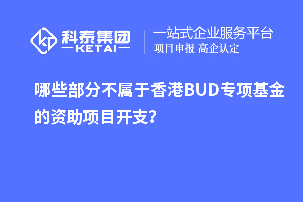 哪些部分不属于香港BUD专项基金的资助项目开支？