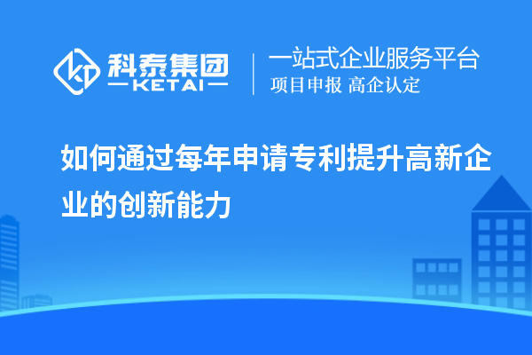 如何通过每年申请专利提升高新企业的创新能力