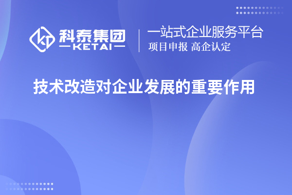  技术改造对企业发展的重要作用