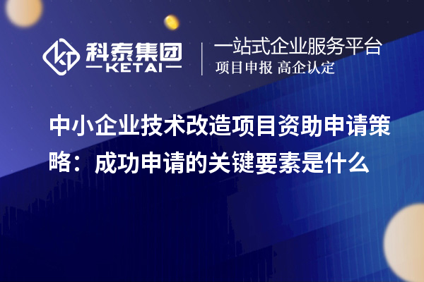 中小企业技术改造项目资助申请策略：成功申请的关键要素是什么