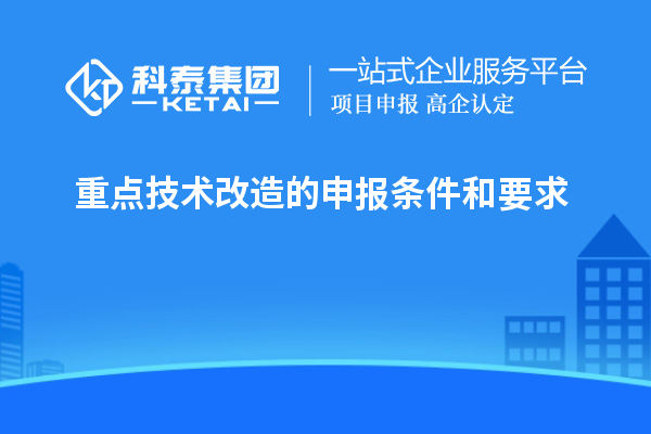 重点技术改造的申报条件和要求