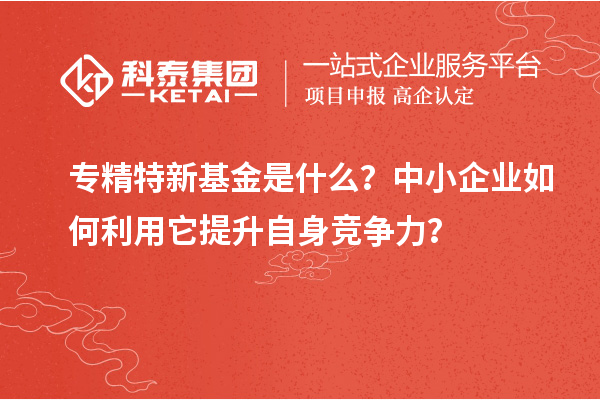 专精特新基金是什么？中小企业如何利用它提升自身竞争力？