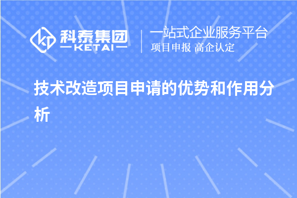 技术改造项目申请的价值与作用分析 		