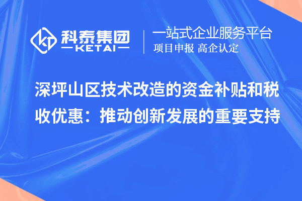  深坪山区技术改造的资金补贴和税收优惠：推动创新发展的重要支持