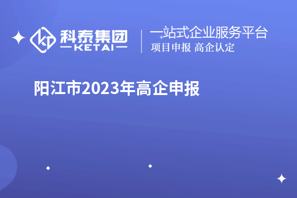 阳江市2023年高企申报