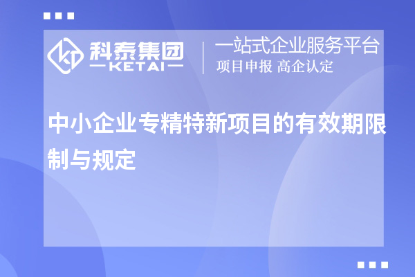 中小企业专精特新项目的有效期限制与规定