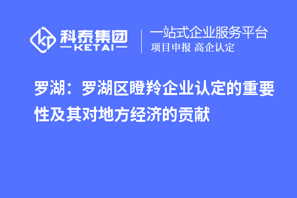 罗湖：罗湖区瞪羚企业认定的重要性及其对地方经济的贡献