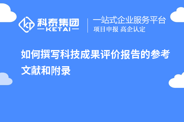 如何撰写科技成果评价报告的参考文献和附录