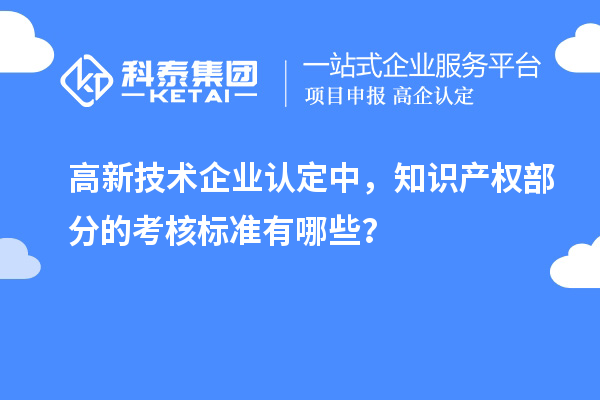 
中，知识产权部分的考核标准有哪些？