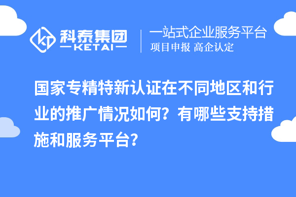 国家专精特新认证在不同地区和行业的推广情况如何？有哪些支持措施和服务平台？