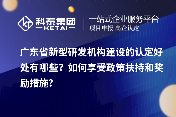 广东省新型研发机构建设的认定好处有哪些？如何享受政策扶持和奖励措施？