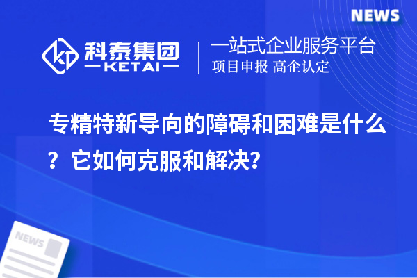 专精特新导向的障碍和困难是什么？它如何克服和解决？