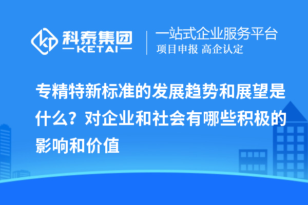 专精特新标准的发展趋势和展望是什么？对企业和社会有哪些积极的影响和价值