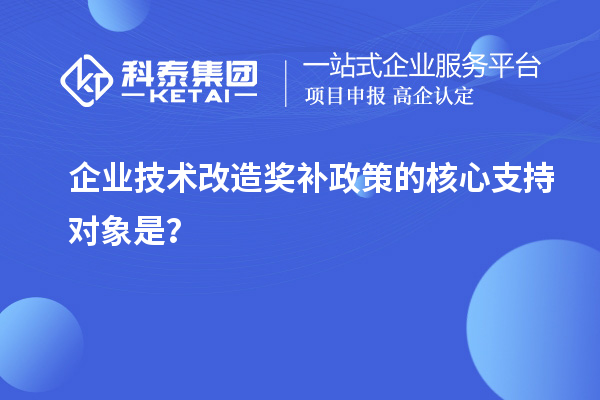 企业技术改造奖补政策的核心支持对象是？