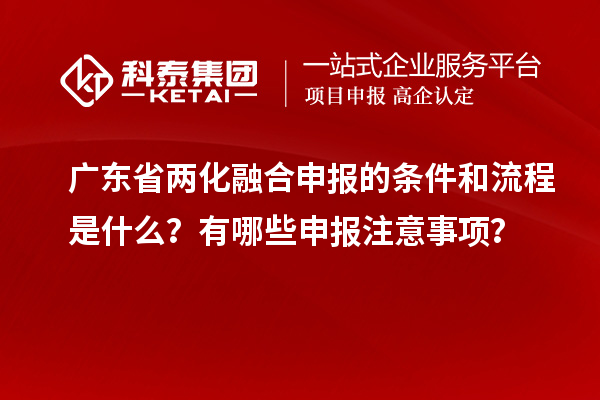 广东省两化融合申报的条件和流程是什么？有哪些申报注意事项？