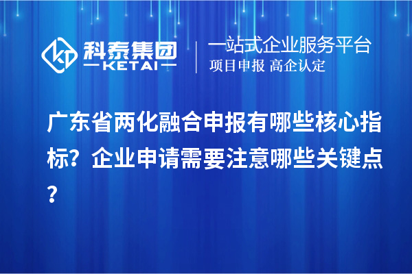 广东省两化融合申报有哪些核心指标？企业申请需要注意哪些关键点？