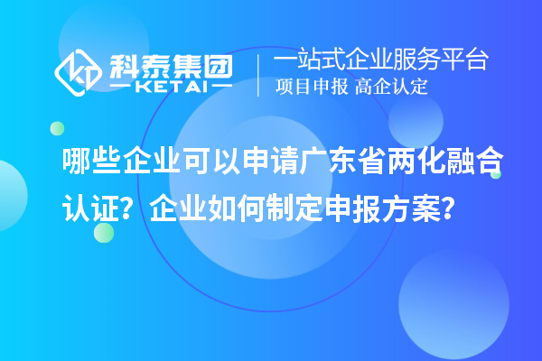 哪些企业可以申请广东省
？企业如何制定申报方案？