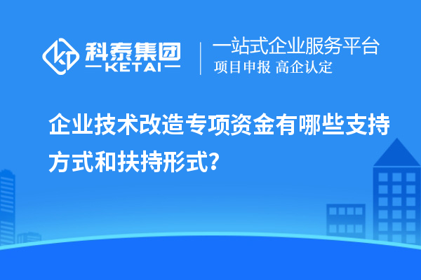 企业技术改造专项资金有哪些支持方式和扶持形式？