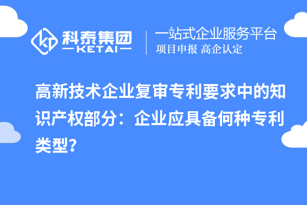 高新技术企业复审专利要求中的知识产权部分：企业应具备何种专利类型？