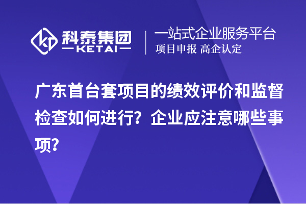 广东首台套项目的绩效评价和监督检查如何进行？企业应注意哪些事项？