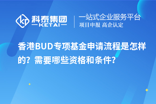 香港BUD专项基金申请流程是怎样的？需要哪些资格和条件？