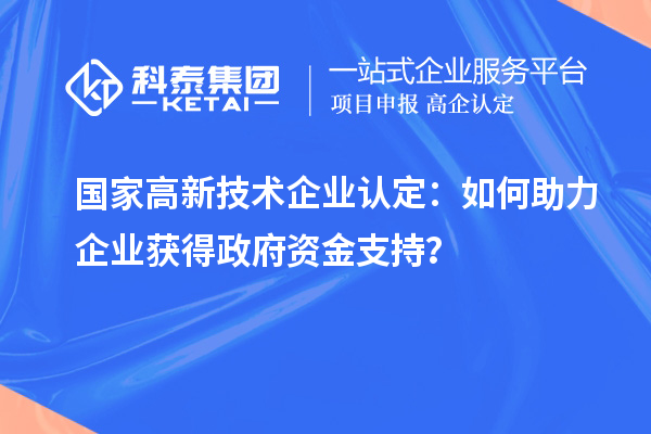 国家
：如何助力企业获得政府资金支持？