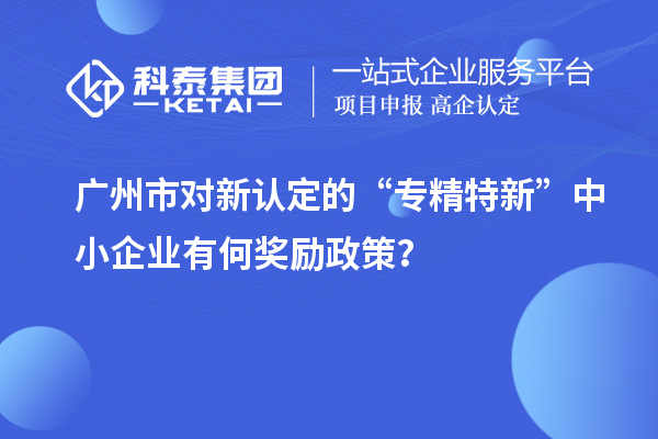 广州市对新认定的“专精特新”中小企业有何奖励政策？