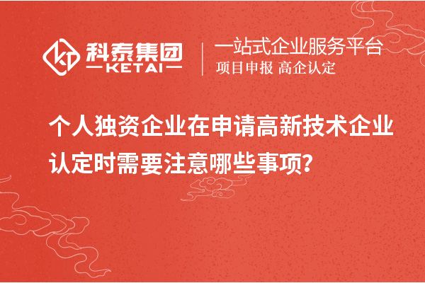 个人独资企业在申请
时需要注意哪些事项？