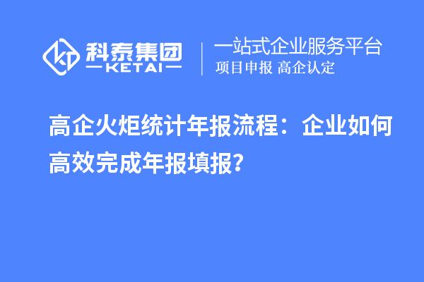 高企火炬统计年报流程：企业如何高效完成年报填报？