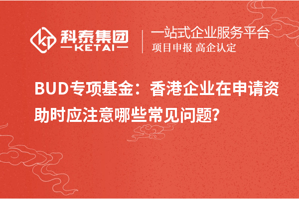 BUD专项基金：香港企业在申请资助时应注意哪些常见问题？