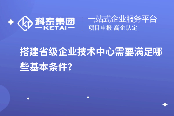 搭建省级企业技术中心需要满足哪些基本条件？