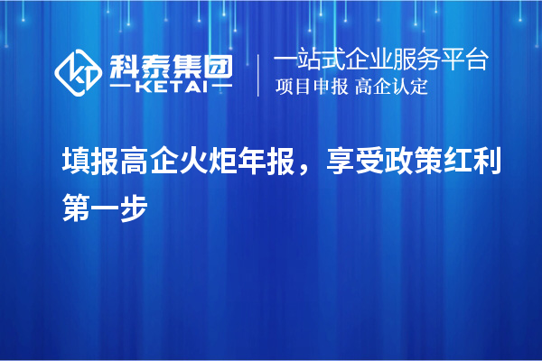 填报高企火炬年报，享受政策红利第一步