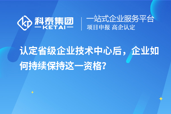 认定省级企业技术中心后，企业如何持续保持这一资格？