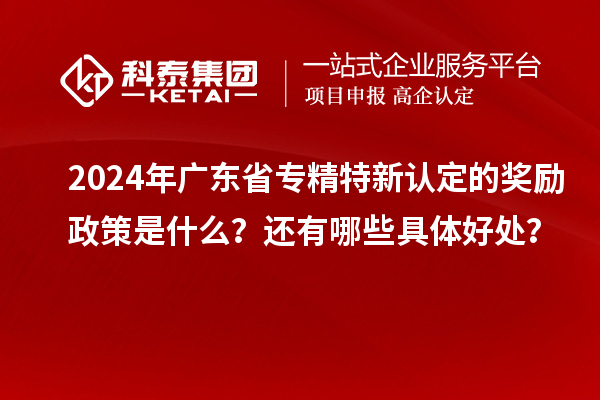 2024年广东省专精特新认定的奖励政策是什么？还有哪些具体好处？