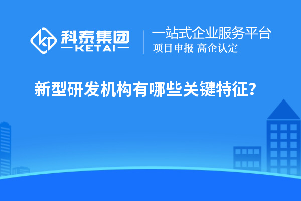新型研发机构有哪些关键特征？