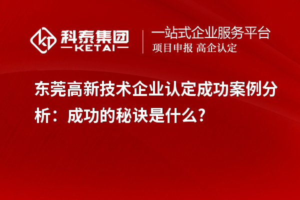 东莞
成功案例分析：成功的秘诀是什么?