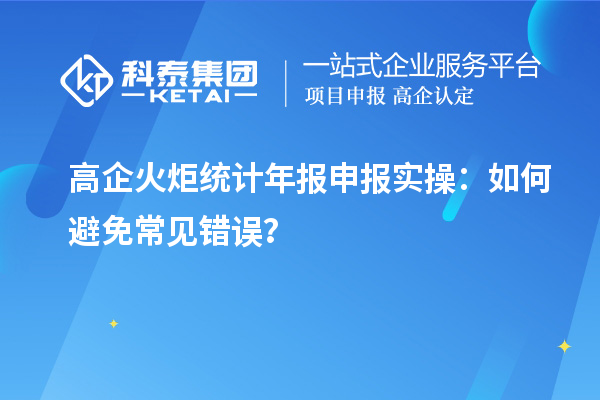 高企火炬统计年报申报实操：如何避免常见错误？