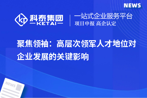 聚焦领袖：高层次领军人才地位对企业发展的关键影响