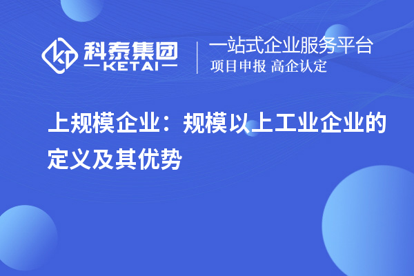 上规模企业：规模以上工业企业的定义及其优势