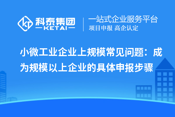 小微工业企业上规模常见问题：成为规模以上企业的具体申报步骤