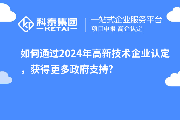 如何通过2024年
，获得更多政府支持?