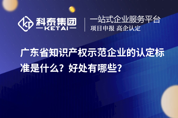 广东省知识产权示范企业的认定标准是什么？好处有哪些？