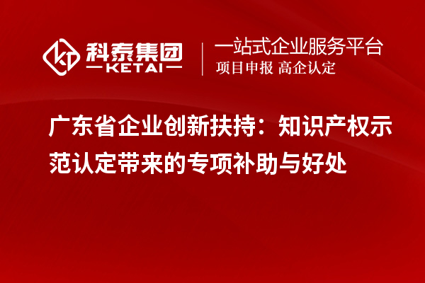 广东省企业创新扶持：知识产权示范认定带来的专项补助与好处