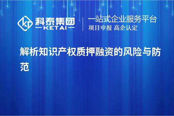 解析知识产权质押融资的风险与防范