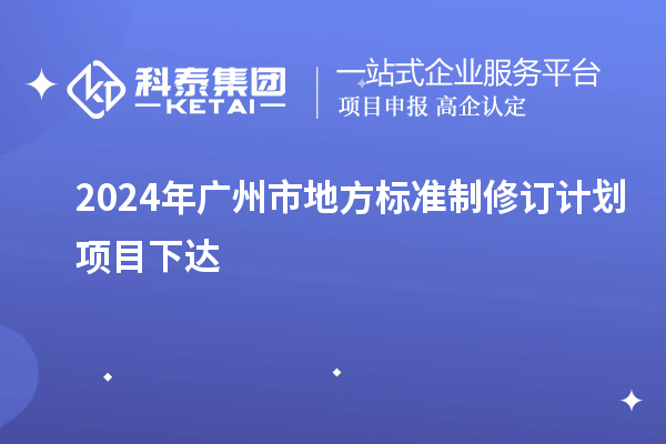 2024年广州市地方标准制修订计划项目下达