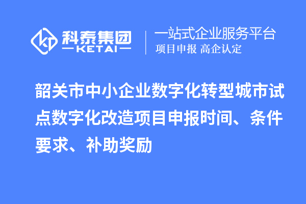 韶关市中小企业数字化转型城市试点数字化改造项目申报时间、条件要求、补助奖励